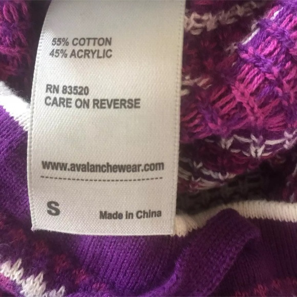 Avalanche Sweater Cowl Neck Purple Size Small - Picture 8 of 8